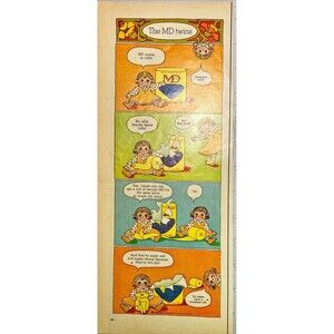 MD Toilet Tissue "The MD Twins-Cartoon Strip" Vintage Print Ad 1968